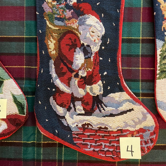 Woven Christmas stockings with hanger loop 5/$15 great for wine bags - Picture 6 of 15